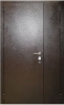 Входная двустворчатая металлическая дверь с панелью
